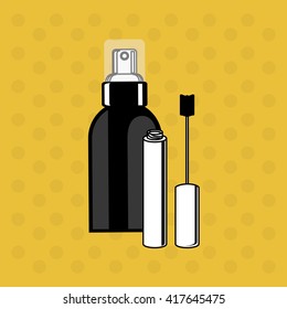 Make up design. cosmetic icon. skin care concept, vector illustration