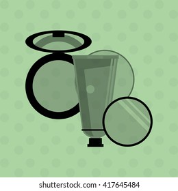 Make up design. cosmetic icon. skin care concept, vector illustration