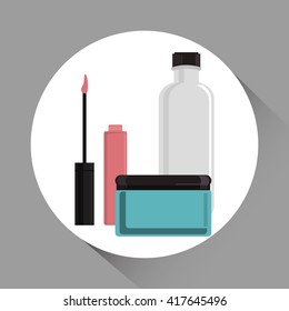 Make up design. cosmetic icon. skin care concept, vector illustration
