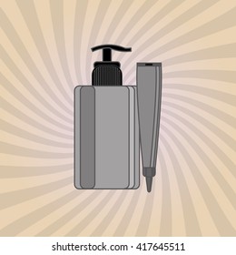 Make up design. cosmetic icon. skin care concept, vector illustration