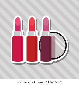 Make up design. cosmetic icon. skin care concept, vector illustration