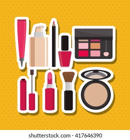 Make up design. cosmetic icon. skin care concept, vector illustration