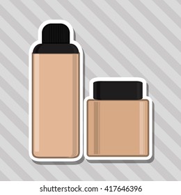 Make up design. cosmetic icon. skin care concept, vector illustration