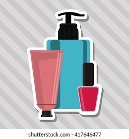 Make up design. cosmetic icon. skin care concept, vector illustration