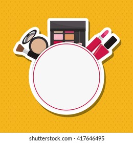 Make up design. cosmetic icon. skin care concept, vector illustration