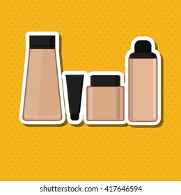 Make up design. cosmetic icon. skin care concept, vector illustration