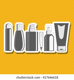 Make up design. cosmetic icon. skin care concept, vector illustration