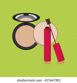 Make up design. cosmetic icon. skin care concept, vector illustration