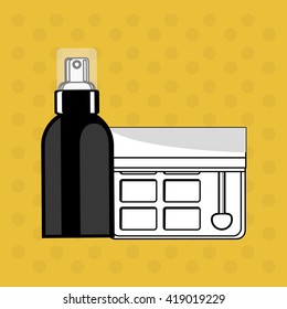 Make up design. cosmetic icon. skin care concept, vector illustration
