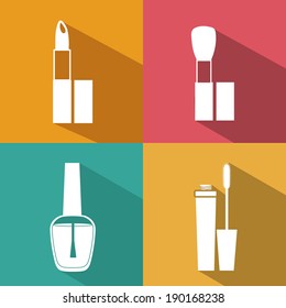 Make up design over colorful background, vector illustration