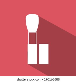 Make up design over red background, vector illustration