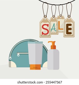 make up design over white background, vector illustration