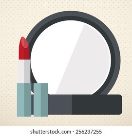 make up design over white background, vector illustration