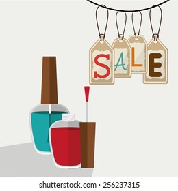 make up design over white background, vector illustration
