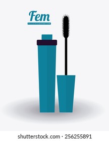 make up design over white background, vector illustration