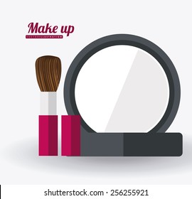 make up design over white background, vector illustration