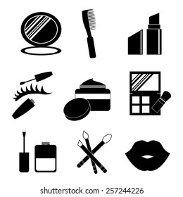 Make up design over white background, vector illustration.