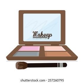 Make up design over white background, vector illustration.