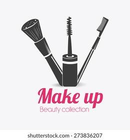 Make up design over white background, vector illustration.