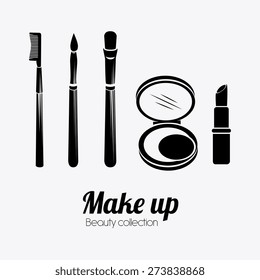 Make up design over white background, vector illustration.