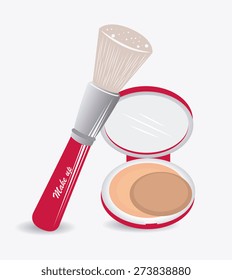 Make up design over white background, vector illustration.