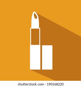 Make up design over yellow background, vector illustration