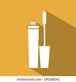 Make up design over yellow background, vector illustration