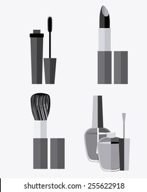 make up desing over white background, vector illustration