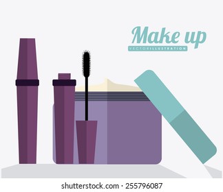 make up desing over white background, vector illustration