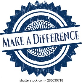 Make a Difference grunge seal