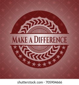 Make A Difference Retro Red Emblem