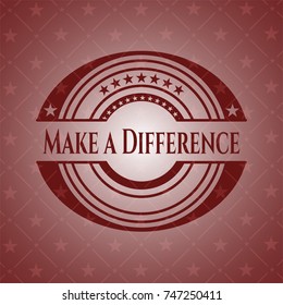Make a Difference retro style red emblem