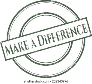 Make a Difference rubber stamp