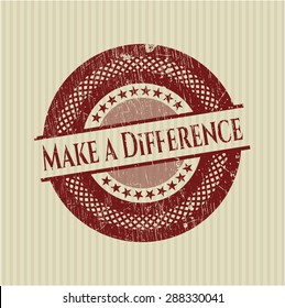 Make a Difference rubber stamp