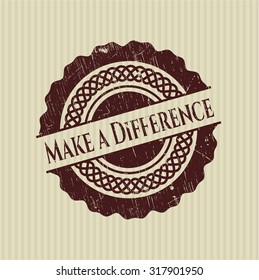 Make a Difference rubber stamp