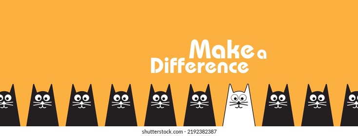 Make a Difference sign on yellow background