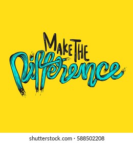 Make the difference word graphic vector