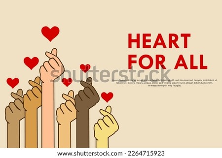 Make a donation or Heart for all logo template illustration.