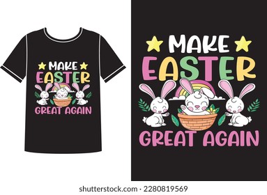 Make easter t-shirt design template