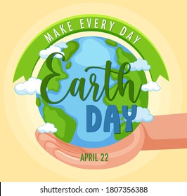 Make every day earth day illustration