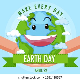 Make every day earth day illustration