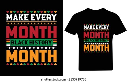 Machen Sie jeden Monat schwarzes T-Shirt-Design