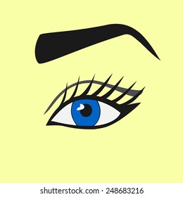 Make up eye salon logo icon