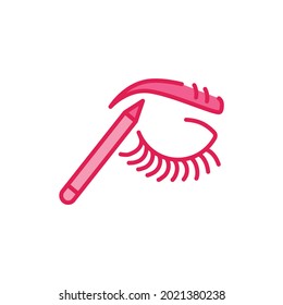 Icono de línea de color de la ceja. La industria de la belleza. Pictograma para página web, aplicación móvil, promoción. elemento de diseño de interfaz gráfica de usuario (GUI) de UI UX.
