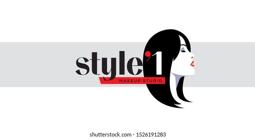 Make up and fashion studio logo design vector art.