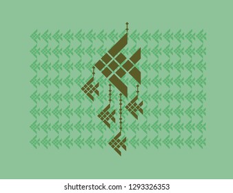 Make a fish ornament of thailand