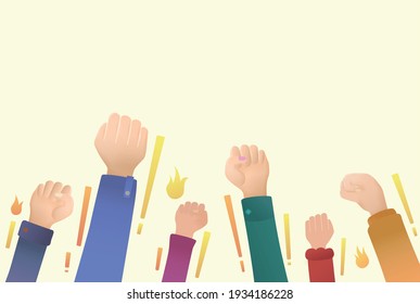 Make a fist by peoples for stimulate and encouragement vector illustration graphic EPS 10 file