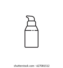 Make up foundation cream outline icon.