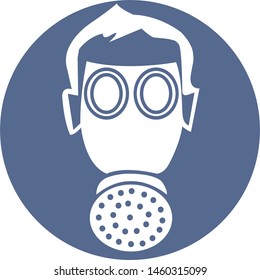 Make fun in the means of individual respiratory protection. prescription signs, warnings, vector illustration