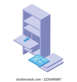 Make furniture icon isometric vector. Vacuum staff. Work maid